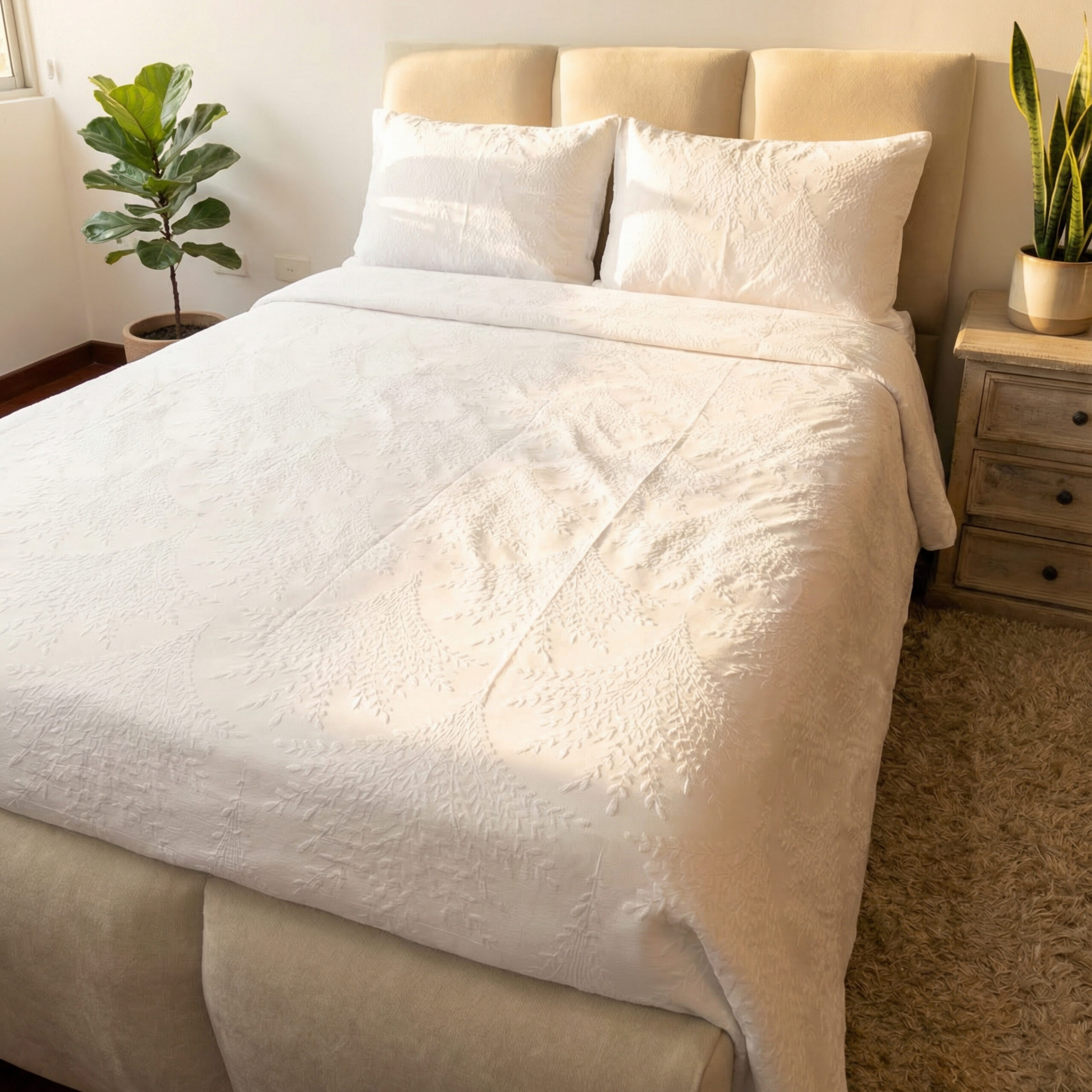 duvet relieve beige claro con relieve floral duvet relieve beige claro con relieve floral