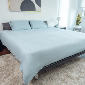 duvet básico celeste