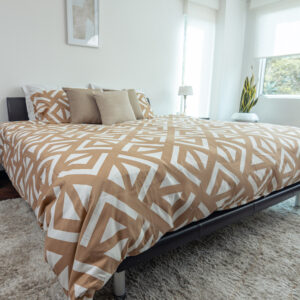 duvet elemental blanco con flor coral