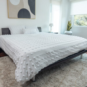 duvet textura punto blanco
