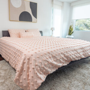 duvet textura punto blanco