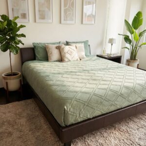 Home 240 duvet textura rombo verde eneldo