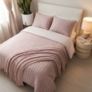Home 250 duvet textura linea recta rosado