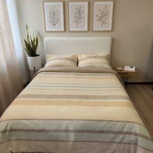 Home 273 duvet premium reversible estampado linea multicolor:reverso caqui