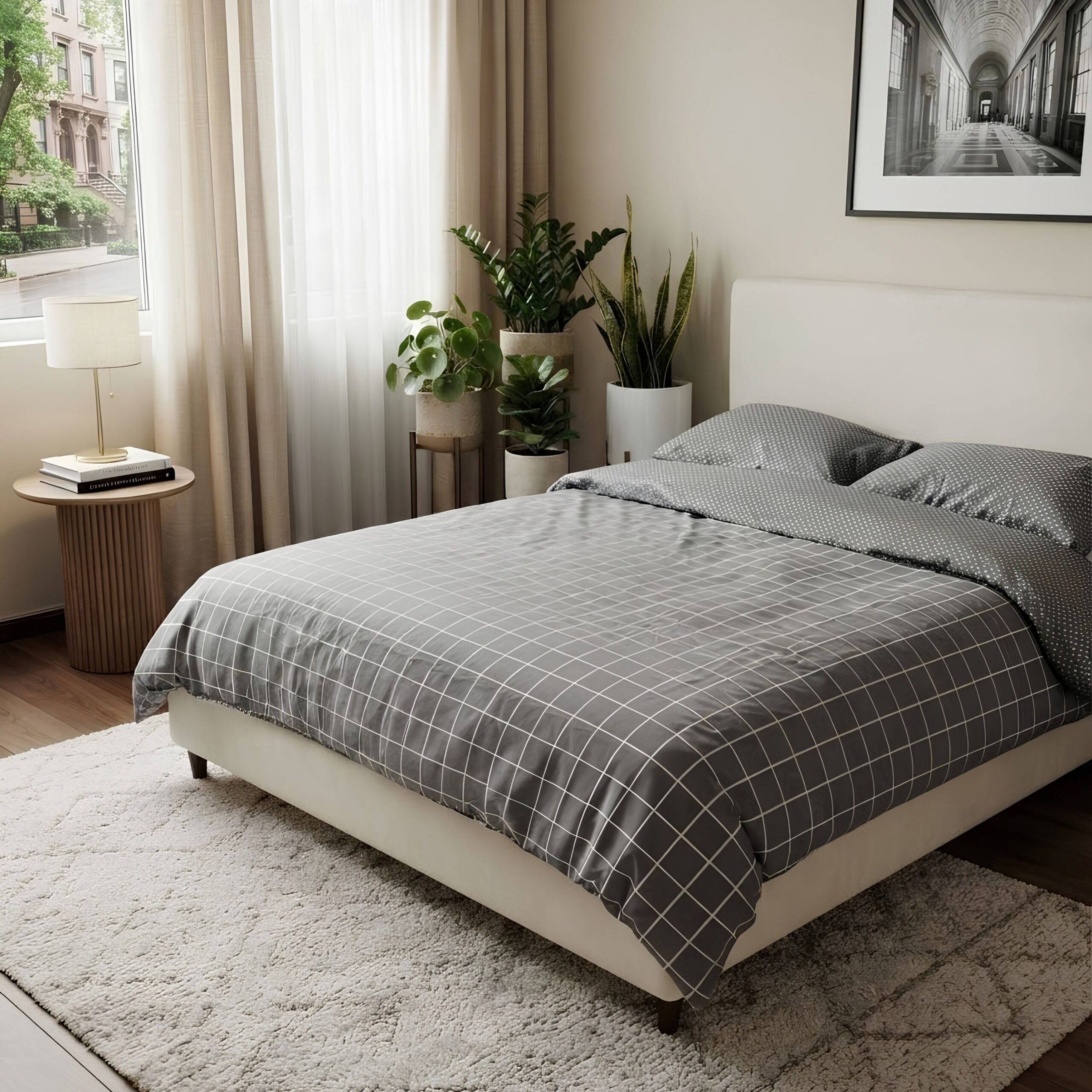 276 duvet premium reversible estampado cuadros gris:reverso puntos gris 276 duvet premium reversible estampado cuadros gris:reverso puntos gris